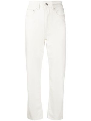 Maison Kitsuné jean court à taille haute - Blanc