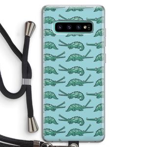 Kroko: Samsung Galaxy S10 Plus Transparant Hoesje met koord
