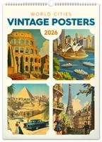 Vintage Posters -Steden Kalender 2026 Groot