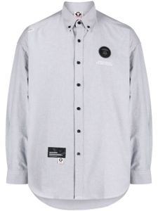 AAPE BY *A BATHING APE® chemise en coton à patch logo - Gris