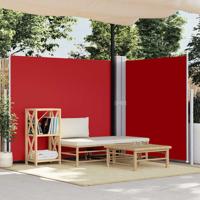 Windscherm uittrekbaar 180x600 cm rood