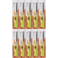 Gasaansteker - 10x - navulbaar - 26 cm - groen - BBQ aanstekers