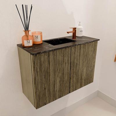 Toiletmeubel Mondiaz Joya Dlux | 60 cm | Meubelkleur Dusk | Faye wastafel Lava Wasbak Midden | 1 kraangat