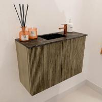 Toiletmeubel Mondiaz Joya Dlux | 60 cm | Meubelkleur Dusk | Faye wastafel Lava Wasbak Midden | 1 kraangat