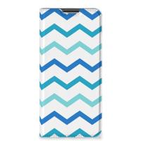 OPPO A54s | A16 | A16s | Hoesje met Magneet | Zigzag Blauw