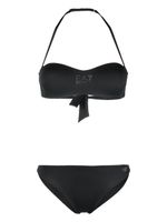 Ea7 Emporio Armani bikini à logo orné de cristaux - Noir - thumbnail