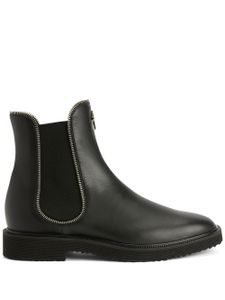 Giuseppe Zanotti bottines en cuir à zips - Noir