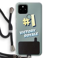 Victory Royale: Pixel 5 Transparant Hoesje met koord