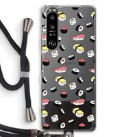 Sushi time: Sony Xperia 1 III Transparant Hoesje met koord