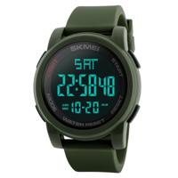 SKMEI 1257 mannen modieuze buiten 50m waterdichte digitale horloge sport polshorloge (leger-groen)