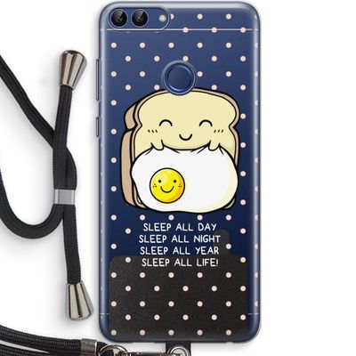 Sleep All Day: Huawei P Smart (2018) Transparant Hoesje met koord