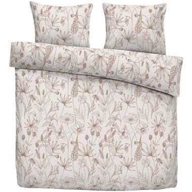 Dekbedovertrek Babet - wit/caramel - 240x200/220 cm - Leen Bakker