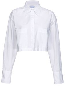 PINKO chemise en coton à manches longues - Blanc