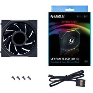 Lian Li UNI FAN TL LCD Reverse Blade Series 120mm Black