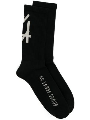 44 LABEL GROUP chaussettes à logo intarsia - Noir