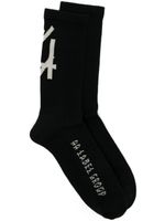 44 LABEL GROUP chaussettes à logo en intarsia - Noir