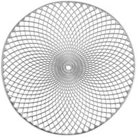 Zeller tafel placemats - rond - mandala - zilver - 38 cm - onderleggers - diner/ontbijt tafel Zeller tafel placemats - rond - mandala - zilver - 38 cm - onderleggers - diner/ontbijt tafel