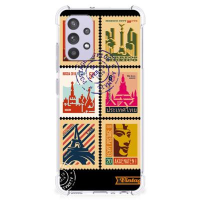 Samsung Galaxy A32 4G | A32 5G Enterprise Editie Telefoonhoesje met valbescherming Postzegels Samsung Galaxy A32 4G | A32 5G Enterprise Editie Telefoonhoesje met valbescherming Postzegels