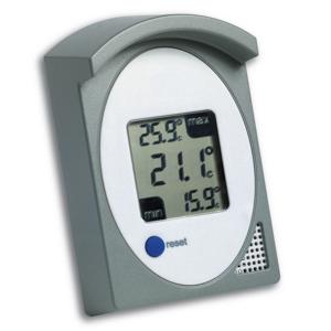 TFA-Dostmann 30.1017.10 Elektronische omgevingsthermometer Binnen/buiten Grijs