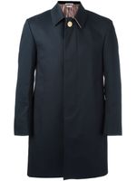Thom Browne manteau à col cranté - Bleu Thom Browne manteau à col cranté - Bleu