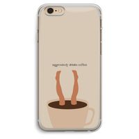 Aggressively drinks coffee: iPhone 6 Plus / 6S Plus Transparant Hoesje Aggressively drinks coffee: iPhone 6 Plus / 6S Plus Transparant Hoesje
