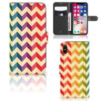 Apple iPhone Xs Max | Telefoon Hoesje | Zigzag Multi Color