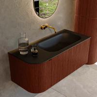 Badmeubel Mondiaz Kurve | 105 cm cm | Meubelkleur Ruby | Wastafelkleur Urban | Solid surface | Wasbak rechter zijde spoelbak | Zonder kraangat(en) Badmeubel Mondiaz Kurve | 105 cm cm | Meubelkleur Ruby | Wastafelkleur Urban | Solid surface | Wasbak rechter zijde spoelbak | Zonder kraangat(en)