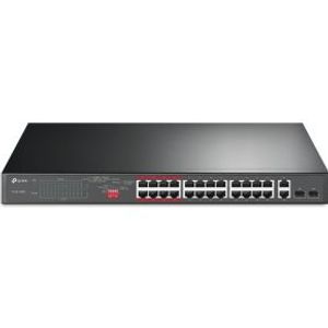 TP-LINK TL-SL1226P netwerk-switch Unmanaged Fast Ethernet (10/100) Grijs 1U Power over Ethernet (PoE