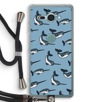 Narwhal: Sony Xperia XZ2 Compact Transparant Hoesje met koord Narwhal: Sony Xperia XZ2 Compact Transparant Hoesje met koord