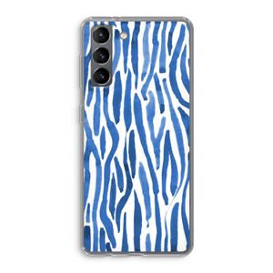 Blauwe nerven: Samsung Galaxy S21 Transparant Hoesje