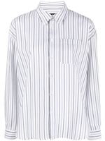 A.P.C. chemise rayée à manches longues - Blanc - thumbnail