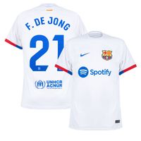 FC Barcelona Shirt Uit 2023-2024 + F. de Jong 21 - thumbnail