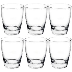 Set van 6x stuks tumbler waterglazen/drinkglazen transparant 280 ml