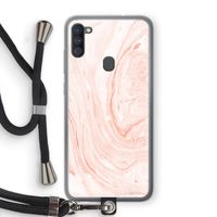 Peach bath: Samsung Galaxy A11 Transparant Hoesje met koord