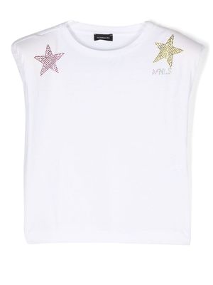Monnalisa débardeur à étoiles métalliques - Blanc