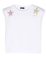 Monnalisa débardeur à étoiles métalliques - Blanc