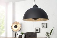 Industriële design hanglamp STUDIO 55m zwart zilver bladlook hanglamp - 36595