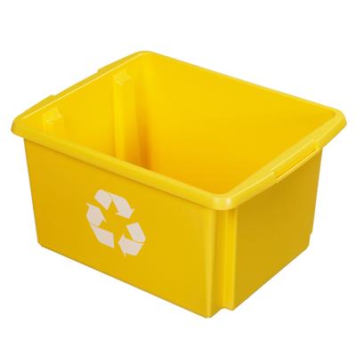 Sunware opslagbox - geel - 32 liter - 45 x 36 x 24 cm - kunststof - opbergbox