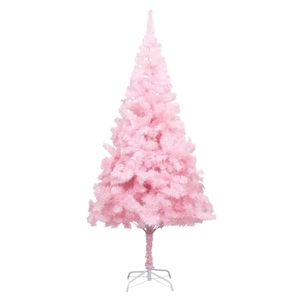 Kunstkerstboom met standaard 240 cm PVC roze