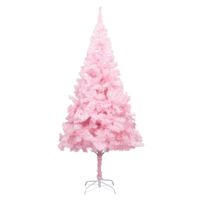 Kunstkerstboom met standaard 240 cm PVC roze