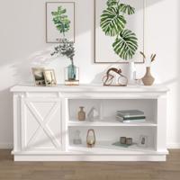 VidaXL Ophangset voor minischuifdeur 183 cm koolstofstaal wit