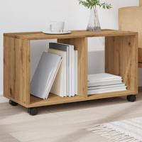 Rolkast 72x33x42,5 cm bewerkt hout artisanaal eikenkleurig Rolkast 72x33x42,5 cm bewerkt hout artisanaal eikenkleurig