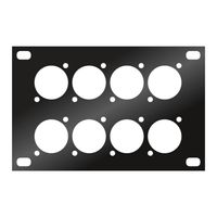 Audio Metalz SBP8D stageboxplaat 8x D-size Audio Metalz SBP8D stageboxplaat 8x D-size