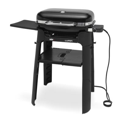 Weber Lumin Black w/stand, elektrisch met Weber Lumin veelzijdigheidsset - medium