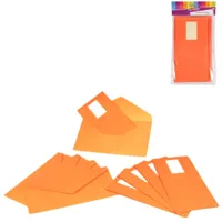 Uitnodigingskaarten en enveloppen oranje 5 stuks | 48 stuks