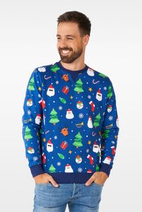 Kersttrui Festive Blauw