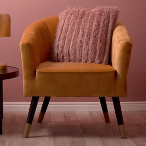 Leitmotiv Fauteuil Royal Velvet - Okergeel