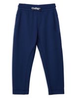 Brunello Cucinelli Kids pantalon de jogging à lien de resserrage - Bleu - thumbnail