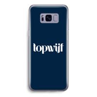 Topwijf Navy: Samsung Galaxy S8 Transparant Hoesje - thumbnail