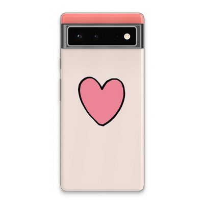 Hartje: Google Pixel 6 Transparant Hoesje